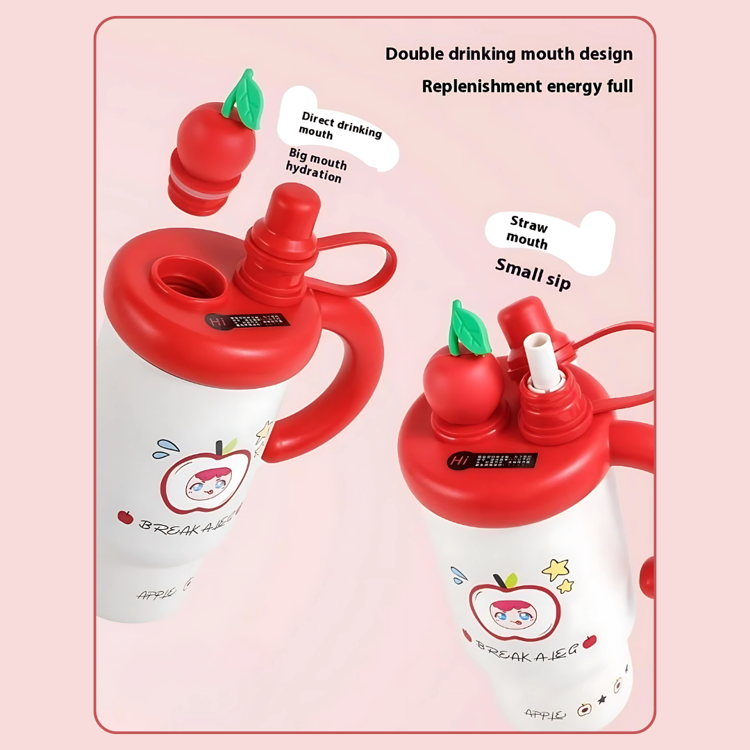 Trendy Fruitipop Tumbler | Hot and Cold Freedom | 800 ML Capacity | Leak Proof | Double Drinking Design
