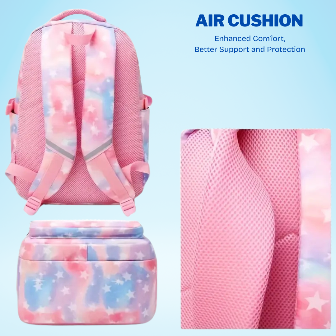 Starlight Backpack | School Bag | 3 pcs set with Thermal Lunch Bag & Pencil Pouch | Spacious