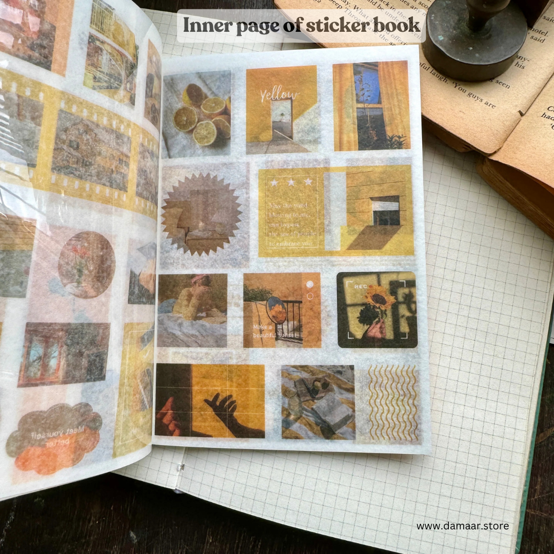 Decorative Stickers Book - Morning Light Theme | 20 Sheet Booklet | Variety of Design