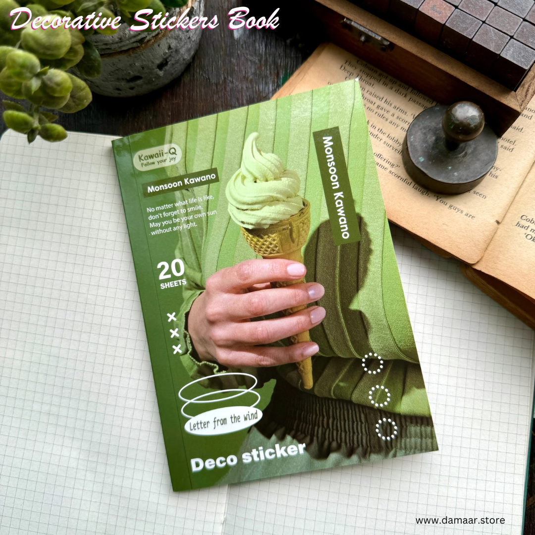 Decorative Stickers Book - Monsoon Theme | 20 Sheet Booklet | Variety of Designs.