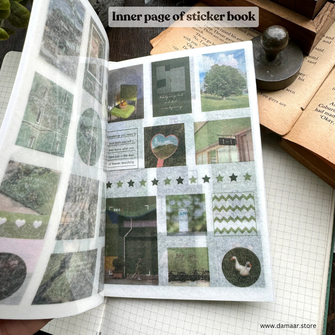 Decorative Stickers Book - Monsoon Theme | 20 Sheet Booklet | Variety of Designs.