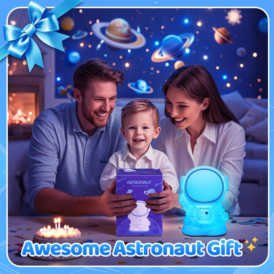 Astronaut Lamp | Soft Silicone | Changing Brightness | Switch Colours | Room Decor | Gift for Kids