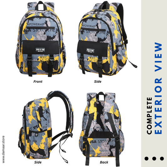 Active Style Backpack | Large Size | More Storage | Light weight | Multicolour | Ideal for aged 6+ and teenagers