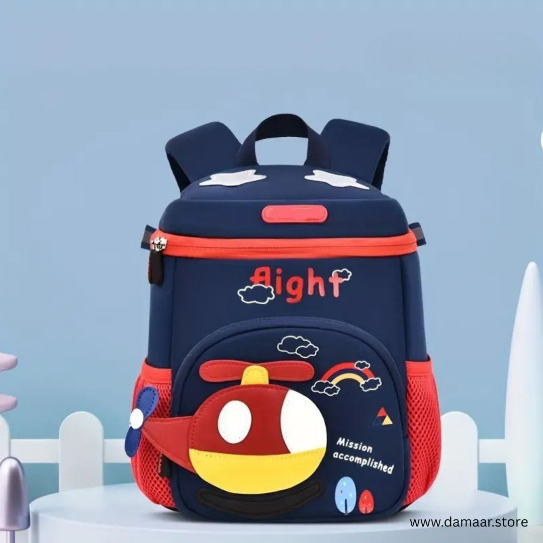 Helicopter Backpack | Kids Backpack | Ideal for Age 3 to 6 | School or Travel | Stylish | Compact