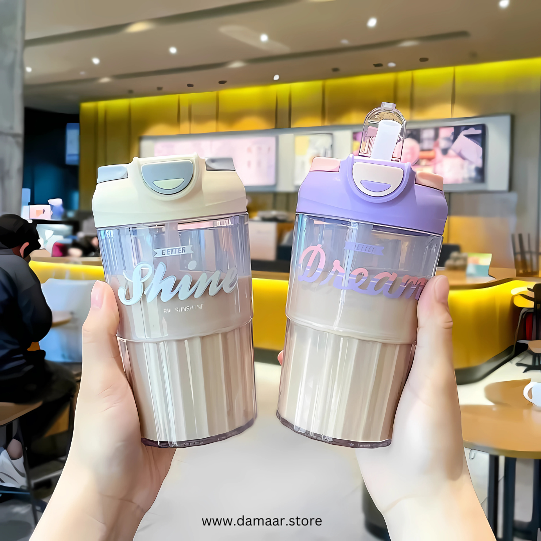 Classy Tumbler | 2 in 1 , Use as Tumbler or Sipper | 480 ML Capacity | For Hot or Cold Beverage
