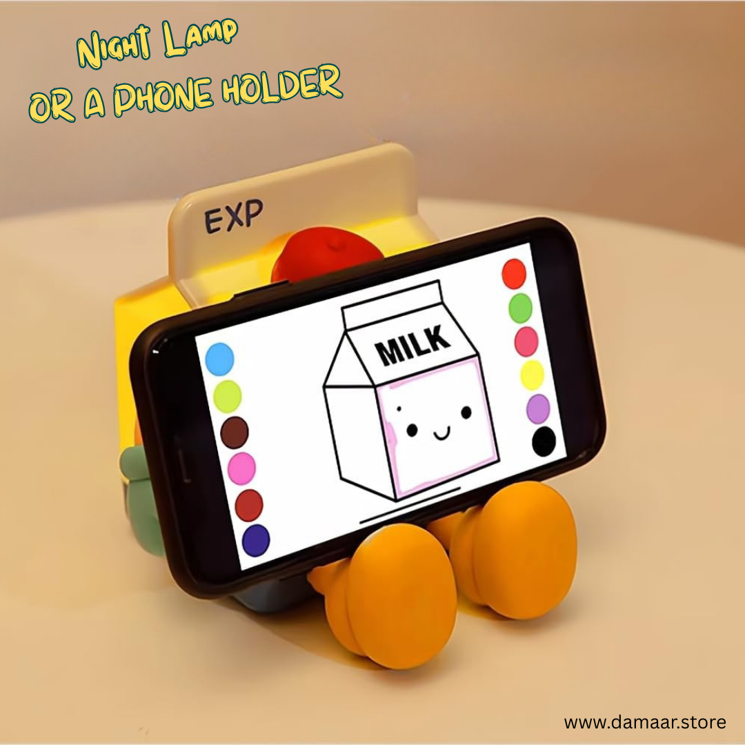 Milk Carton Lamp | Night Light Silicone | Adjustable Brightness Lamp | USB-C Rechargeable