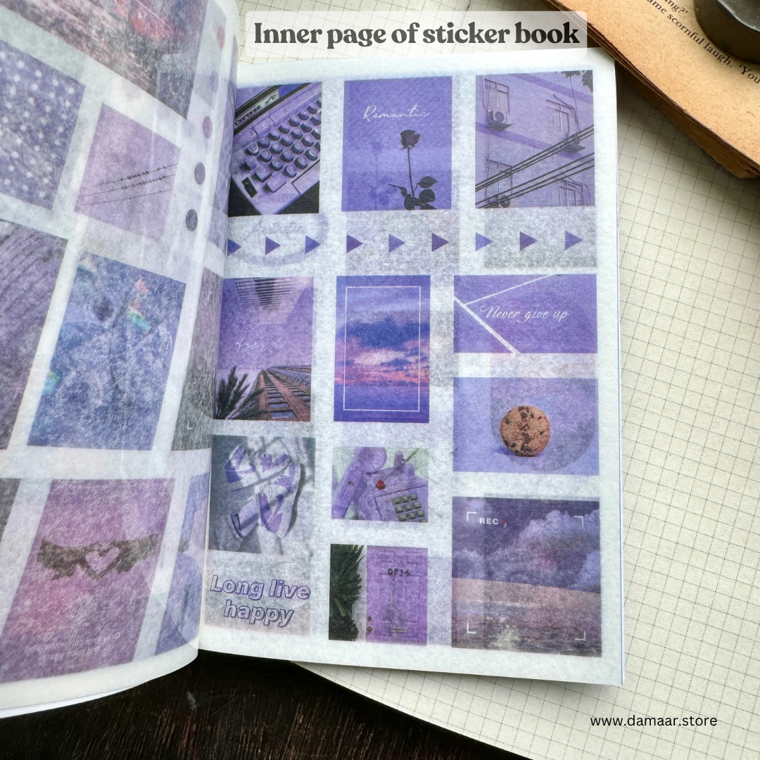 Decorative Stickers Book - Tipsy Kingdom Theme | 20 Sheet Booklet | Variety of Designs