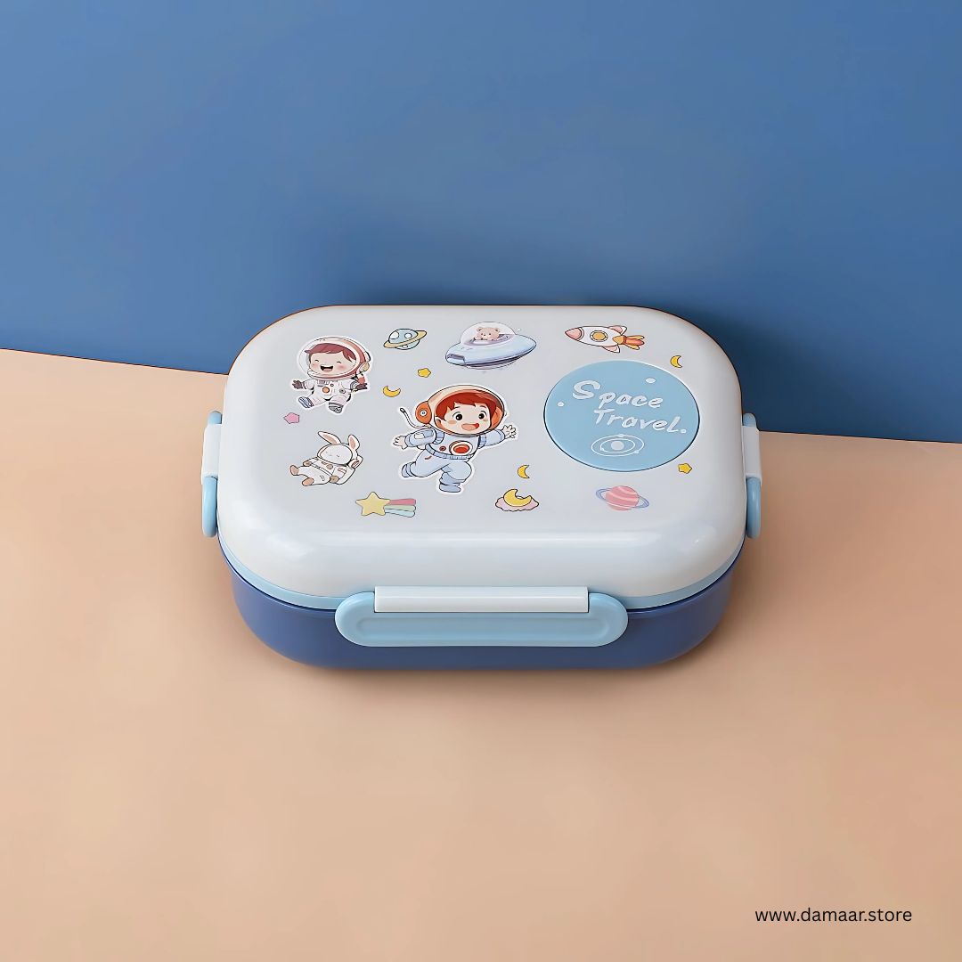 JoyBox Tiffin | Large 1100 ML Capacity | BPA Free | Comes with Spoon, Fork and Dipping Box