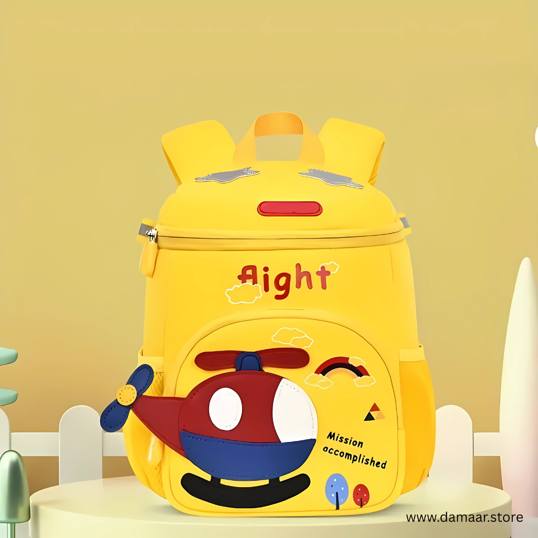 Helicopter Backpack | Kids Backpack | Ideal for Age 3 to 6 | School or Travel | Stylish | Compact