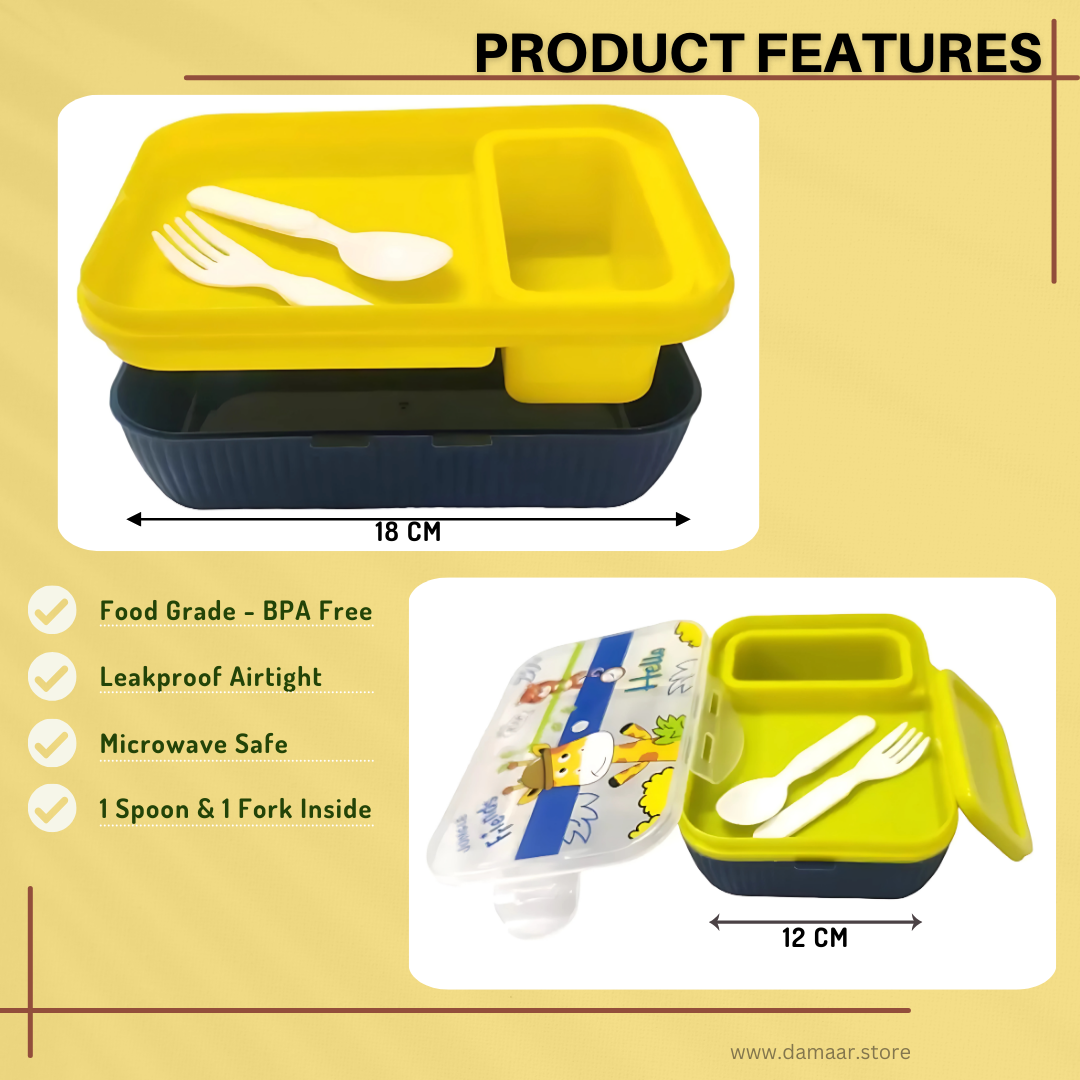 Double Decker Lunch Box | BPA Free | Leakproof & Airtight