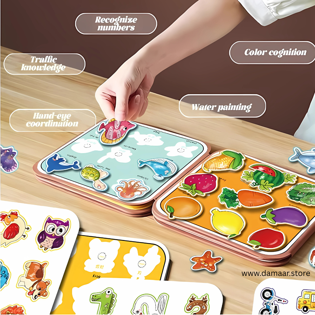 Magic Paint & Busy Book | with 1 Water Pen | Matching Games | Childs Fun Learning |