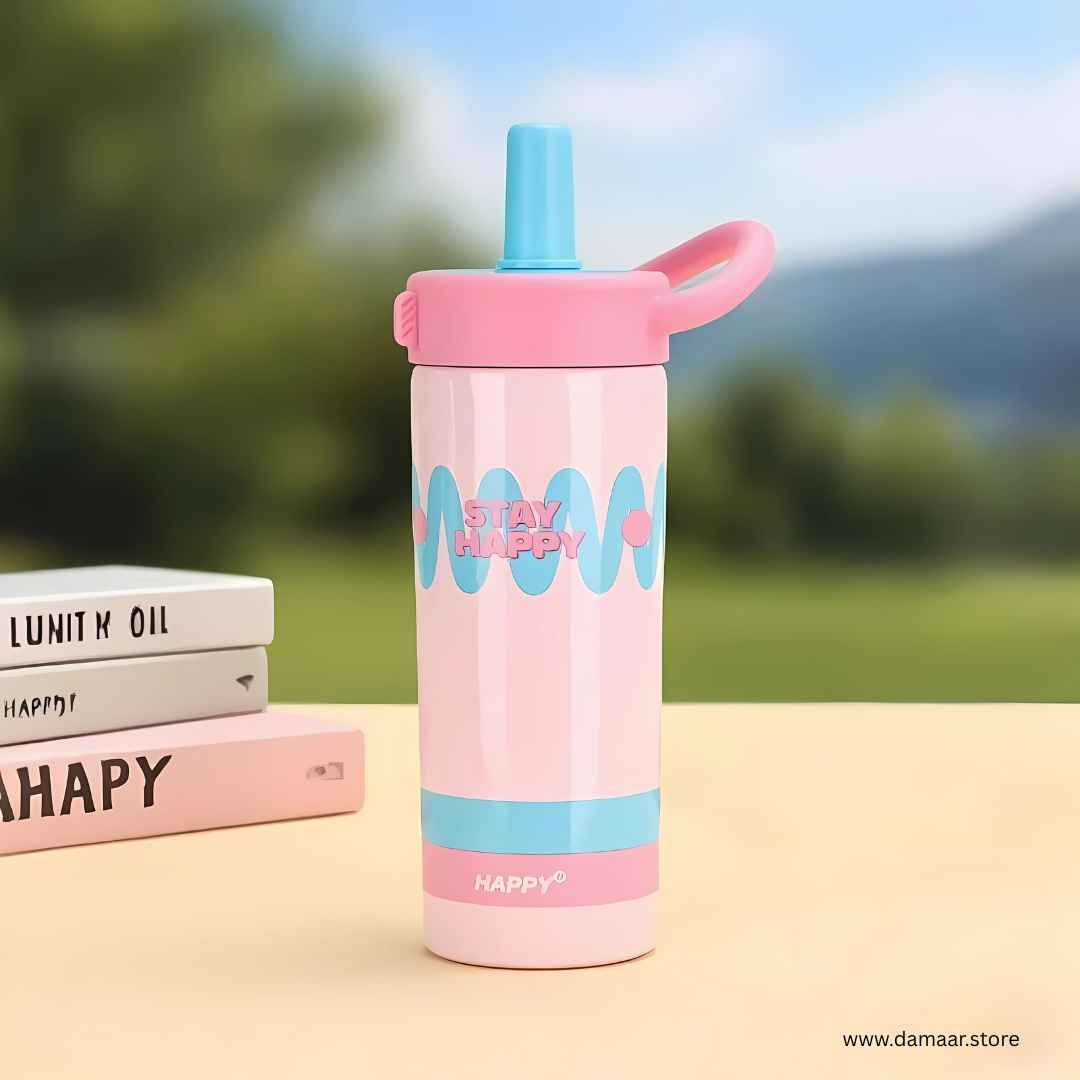Rainbow Sip Tumbler | Dual Lids and Handle | 600 ML Capacity | Premium Stainless Steel