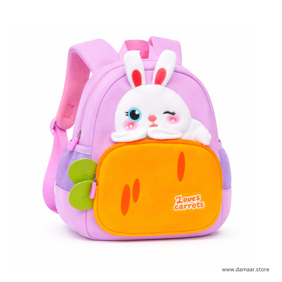 Bunny 3D Backpack | Cute and Stylish | Durable Material | Travelling or School | Ideal for kids 3-6 Years