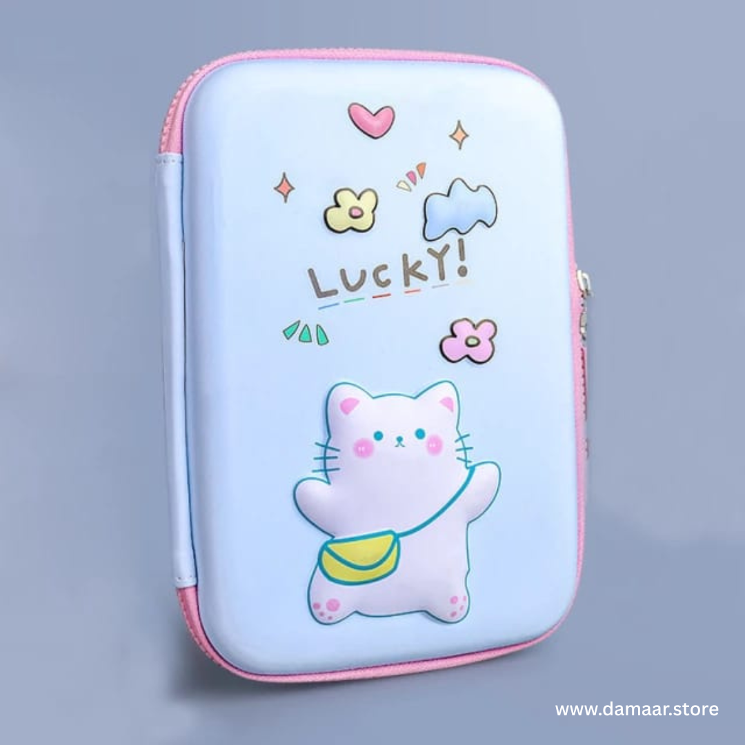 3D Pencilcase | Multi Compartment | Large Storage | Easy to Organise | Water Resistant | 3D Embossed | Stylish