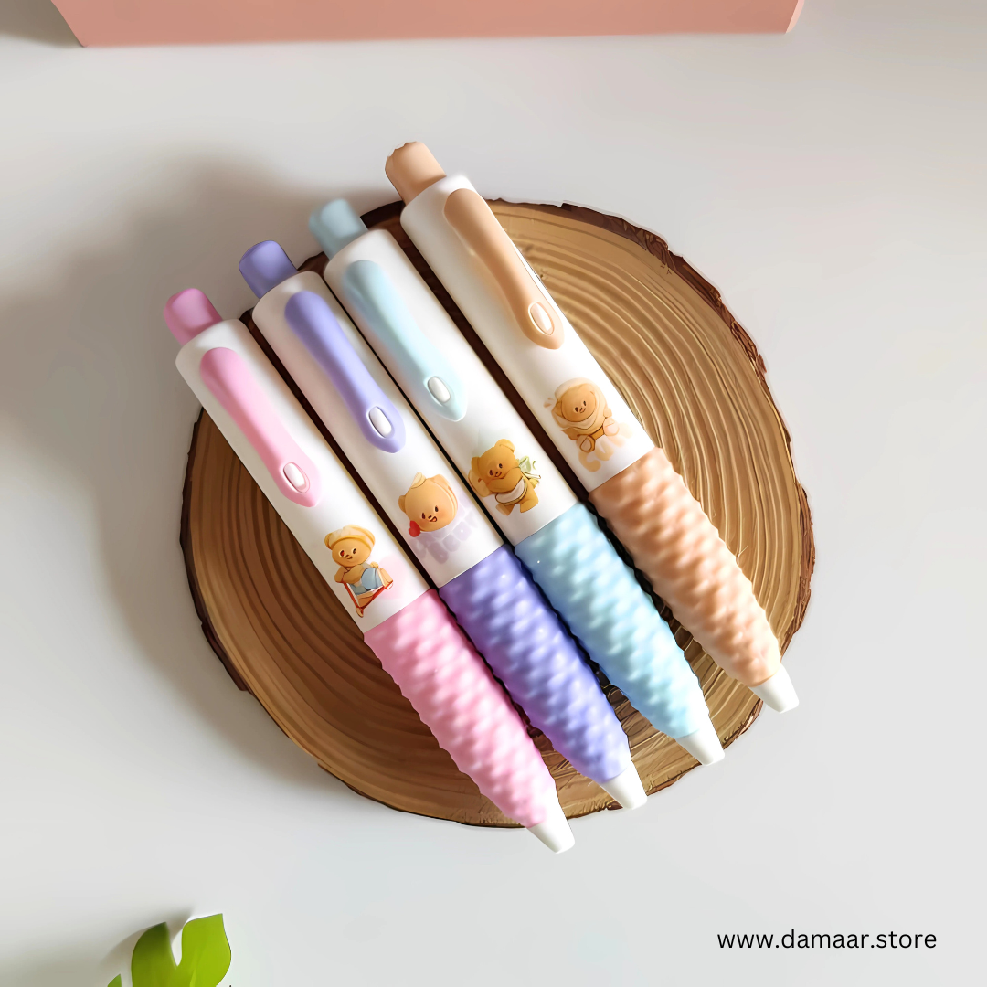 Cheese Bear Mechanical Pencil | Pack of 4 different colours | Smooth Writing