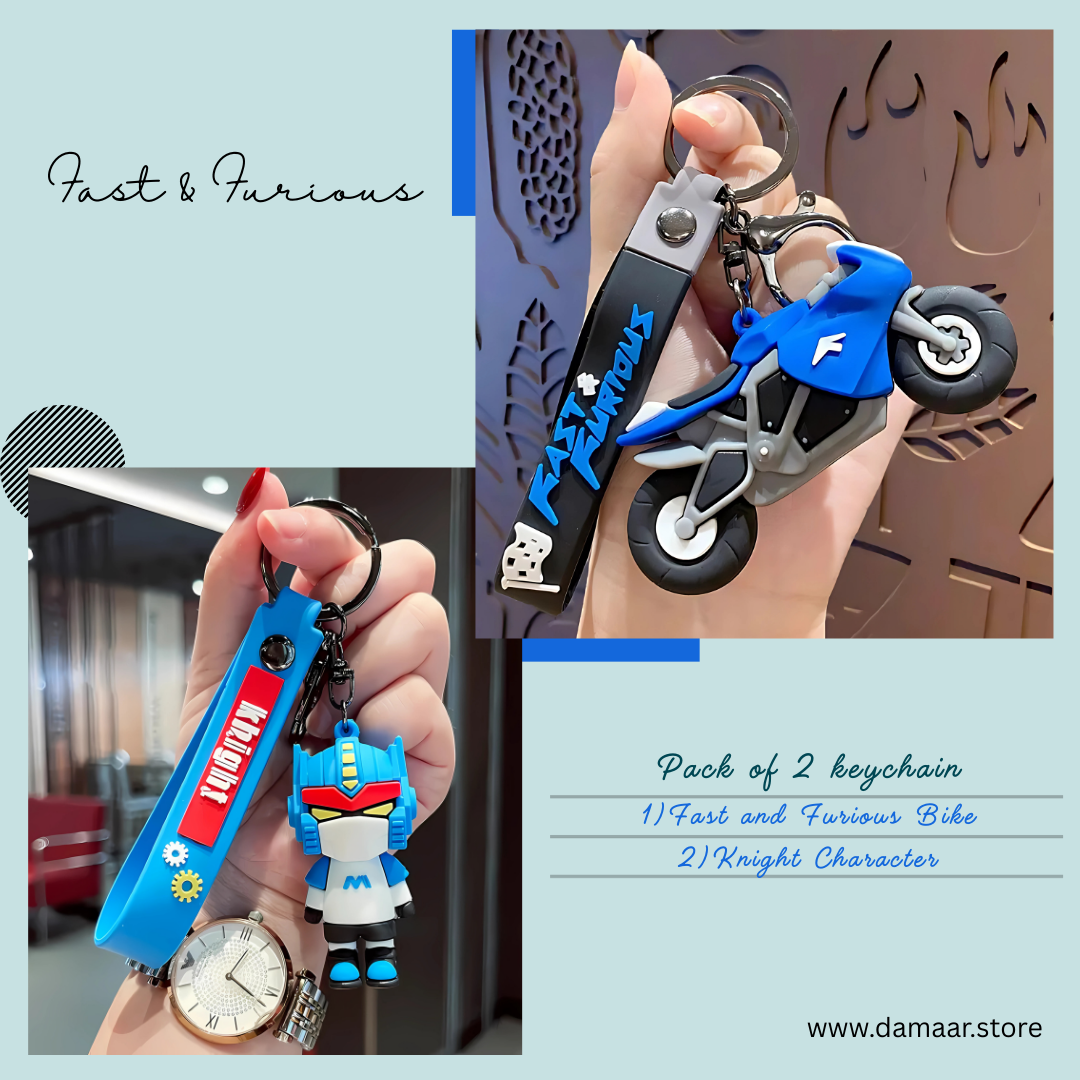 Fast & Furious Bike Keychain | Soft Rubber | Premium Quality | Fits every style