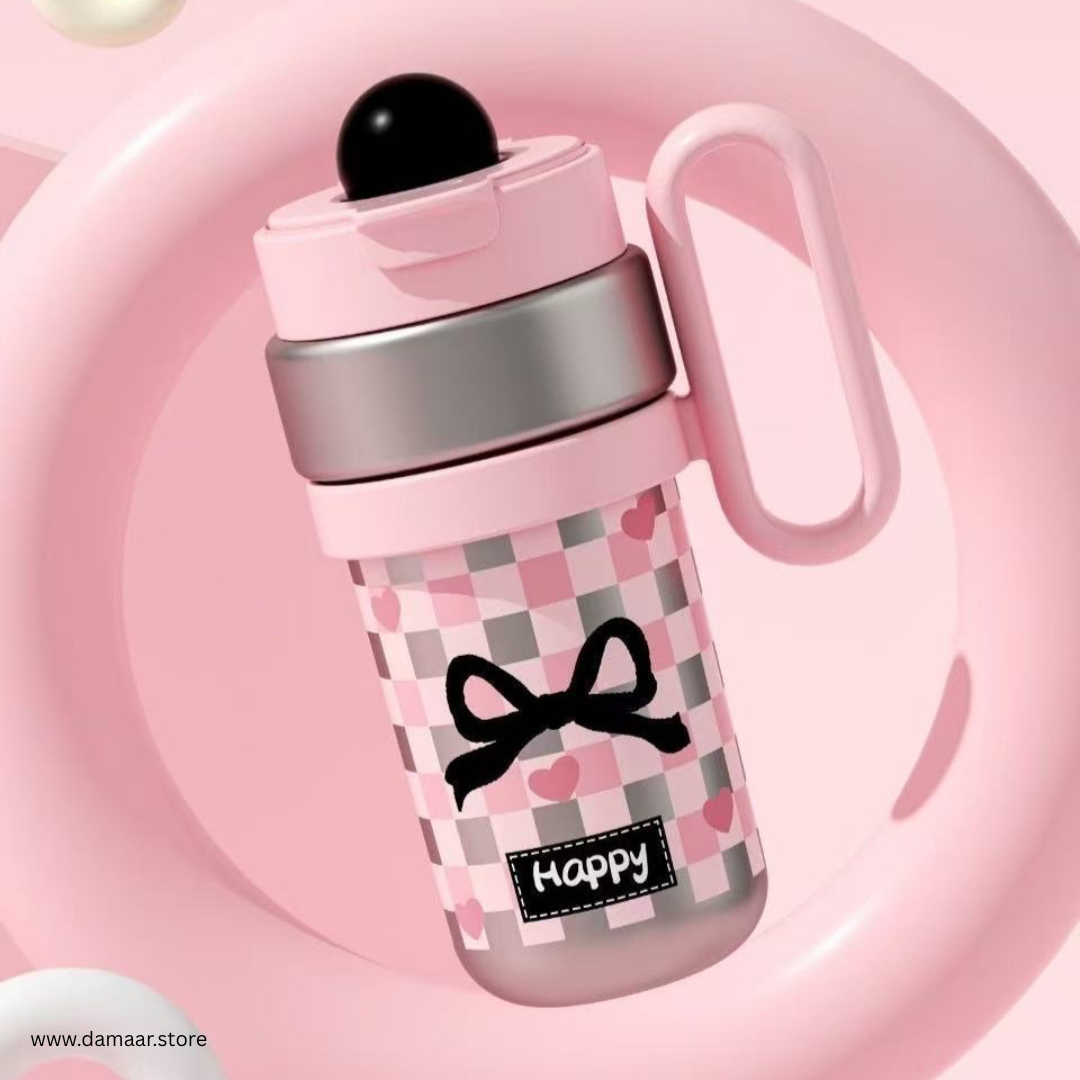 Happy Tumbler | 900 ML Large Capacity | Premium Stainless Steel | Comfort Grip Handle | Leak Proof | Stylish