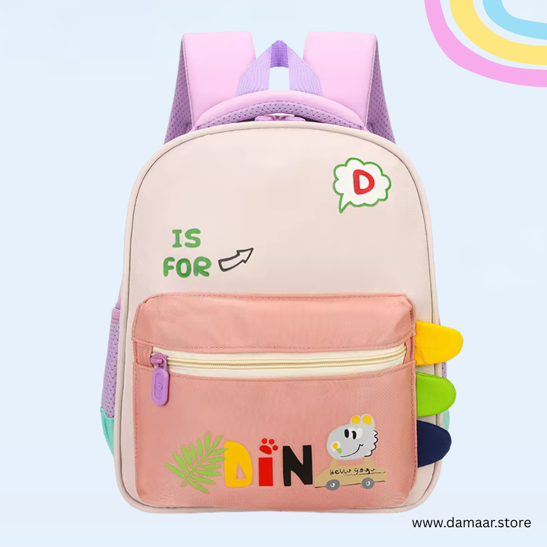 D for Dino Backpack | Stylish and Trendy | Comfort | For Kids aged 2 to 5 Years