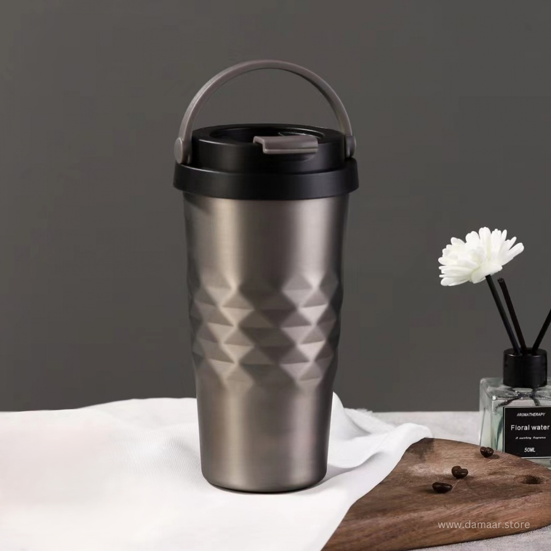 Stainless Steel Vacuum Insulated Tumbler Flask | 500 ML Capacity | Hot or Cold Drink