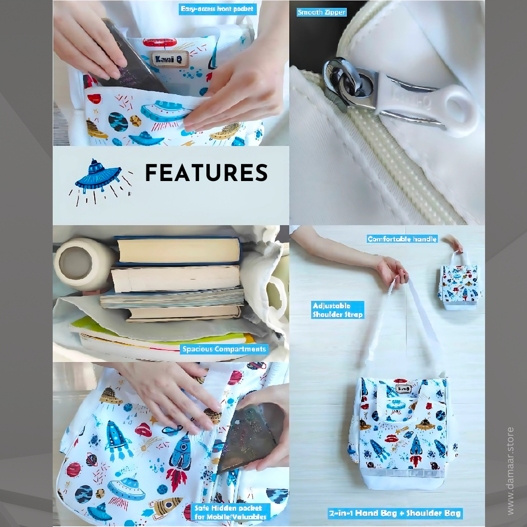 Multipurpose Tote Bag | 2 in 1: Hand Bag or Shoulder Bag | Waterproof