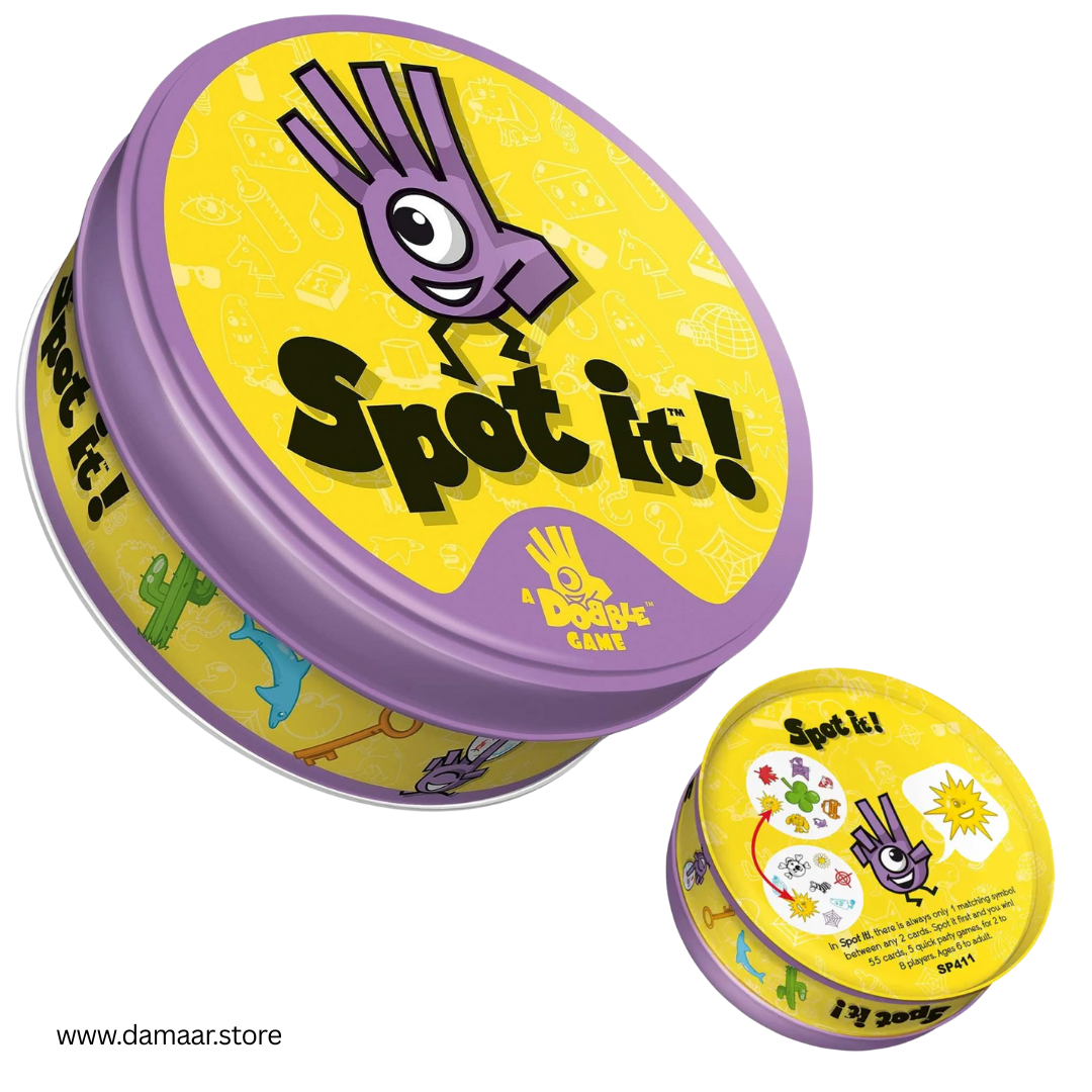 Dobble Game-Spot it | 5 Quick Party Games | Improve Observation | 2 to 8 Players | Fun for Family&Friends