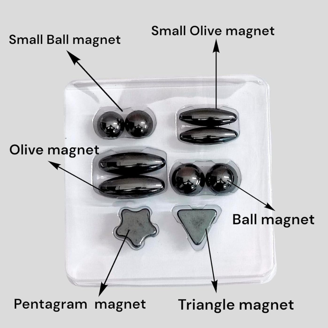 Magnet Power Kit | 6 Magnetic Shapes | Educational, Fun Play and Decoration