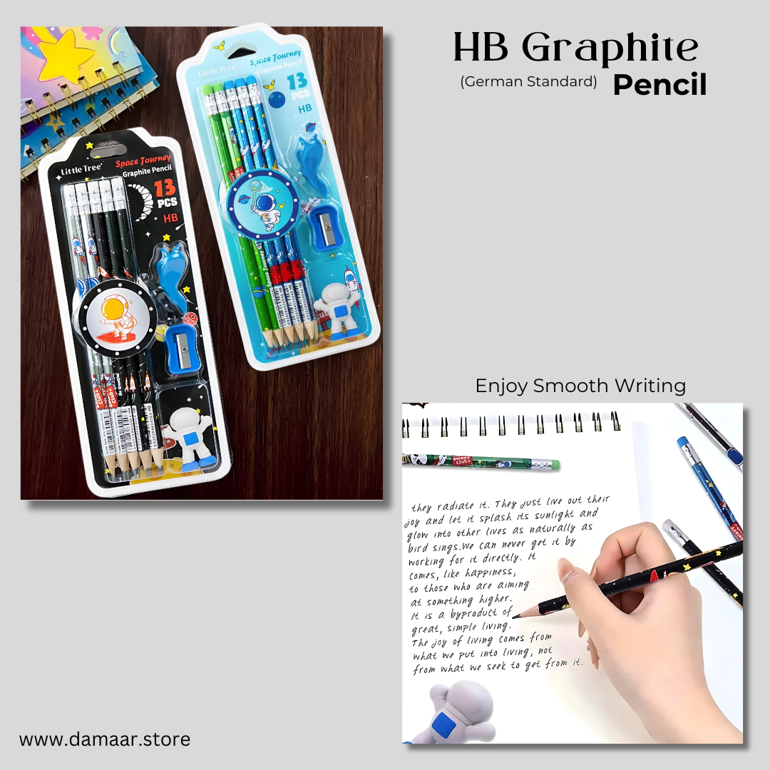 Space Theme Pencil | Smooth Writing | Fine Tip | High Quality Graphite Pencil | Stationery