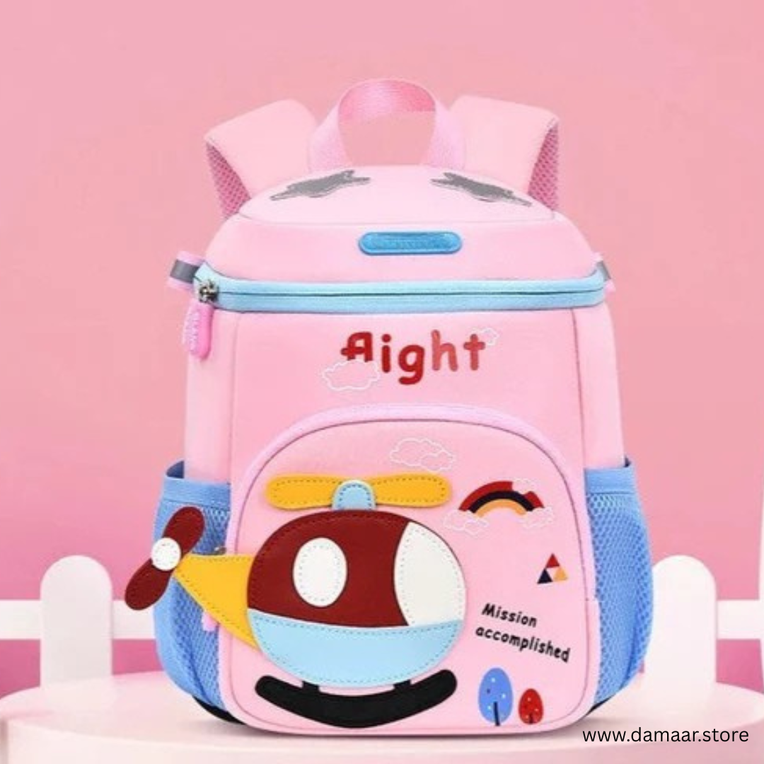 Helicopter Backpack | Kids Backpack | Ideal for Age 3 to 6 | School or Travel | Stylish | Compact
