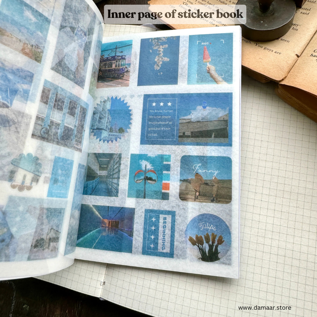 Decorative Stickers Book - Island Traveller Theme | 20 Sheet Booklet | Variety of Designs