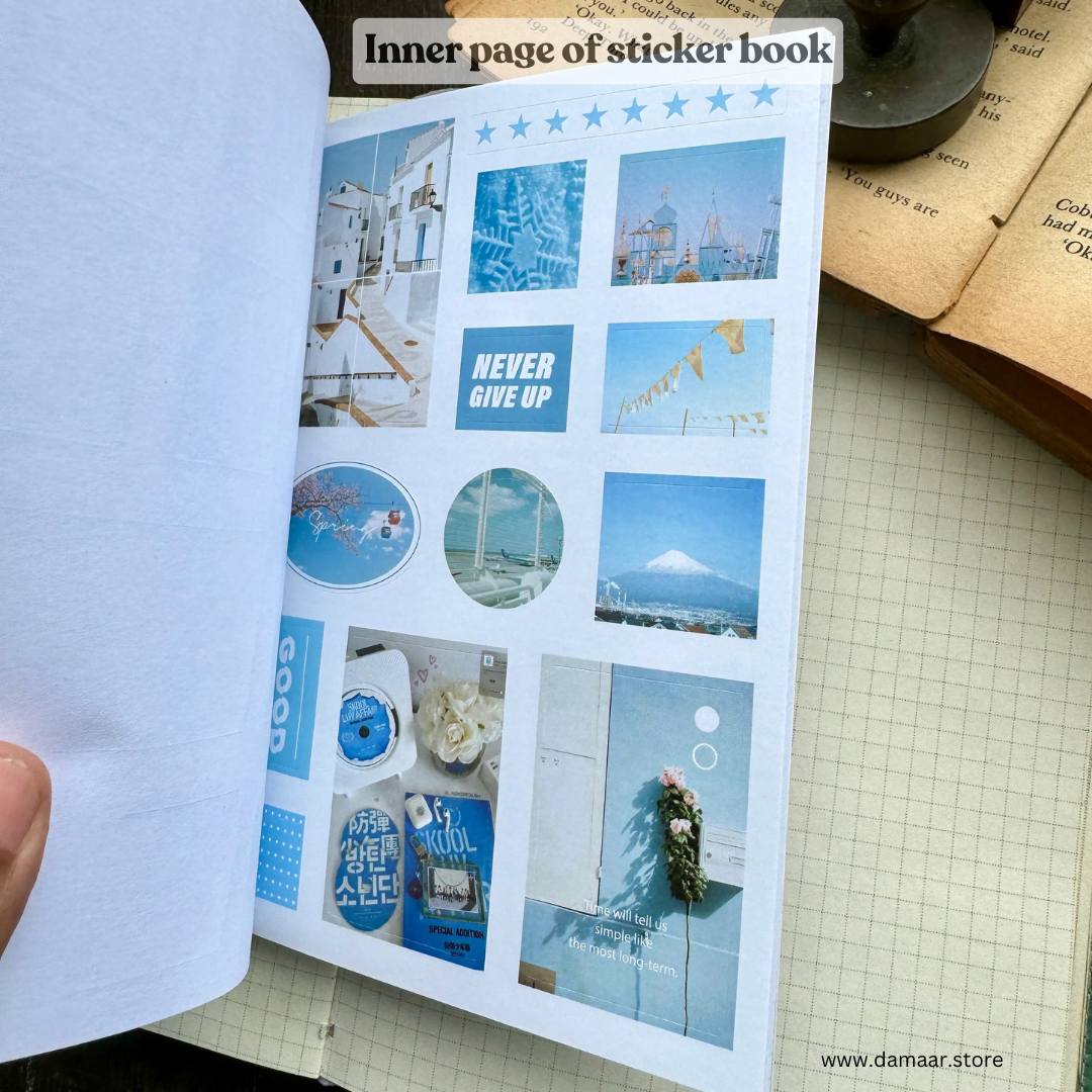 Decorative Stickers Book - Island Traveller Theme | 20 Sheet Booklet | Variety of Designs