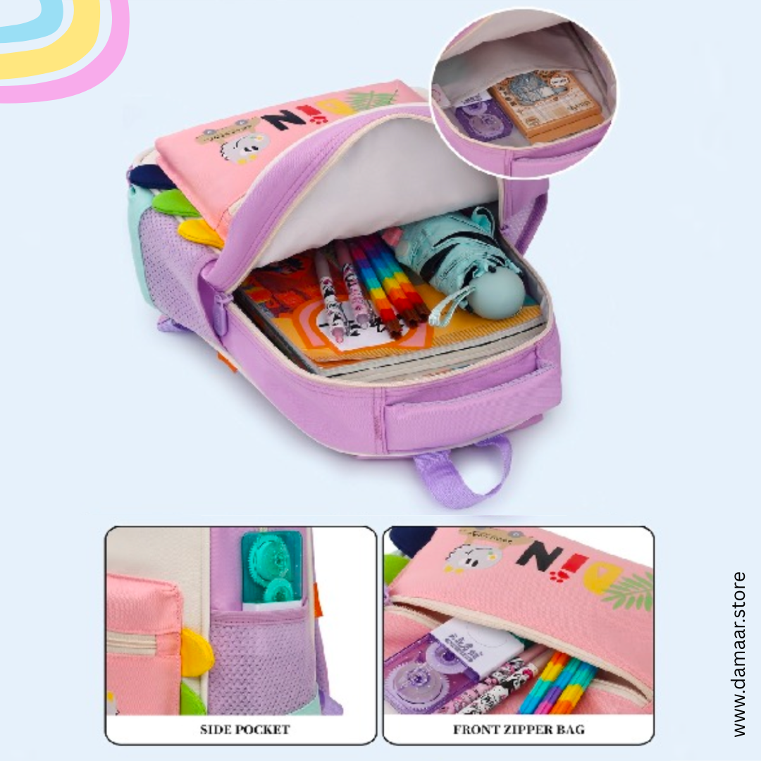 D for Dino Backpack | Stylish and Trendy | Comfort | For Kids aged 2 to 5 Years