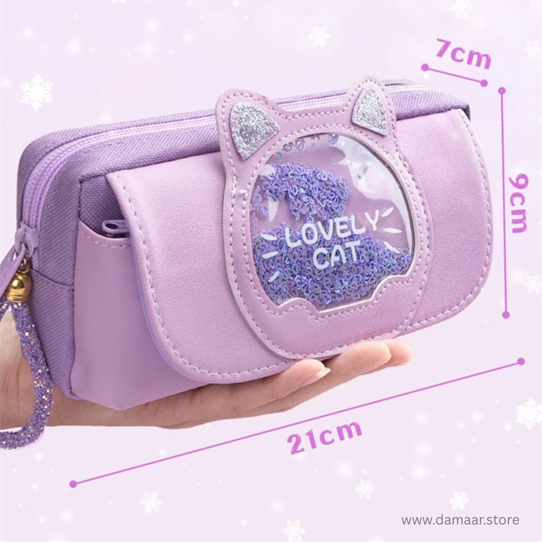 Lovely Cat Pencil Pouch | Stationery Organiser | Cute and Spacious | Stylish