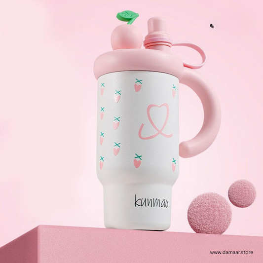 Trendy Fruitipop Tumbler | Hot and Cold Freedom | 800 ML Capacity | Leak Proof | Double Drinking Design