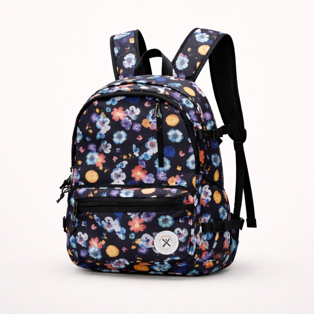 Trendy Floral Backpack | Multi Compartment Spacious | Water Resistant | School, College and Travels | Ideal for Teens & Adults