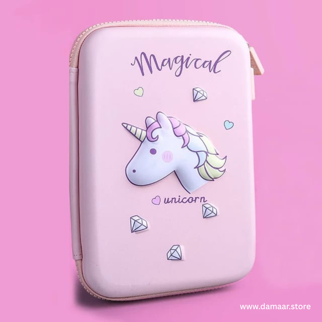 3D Pencilcase | Multi Compartment | Large Storage | Easy to Organise | Water Resistant | 3D Embossed | Stylish