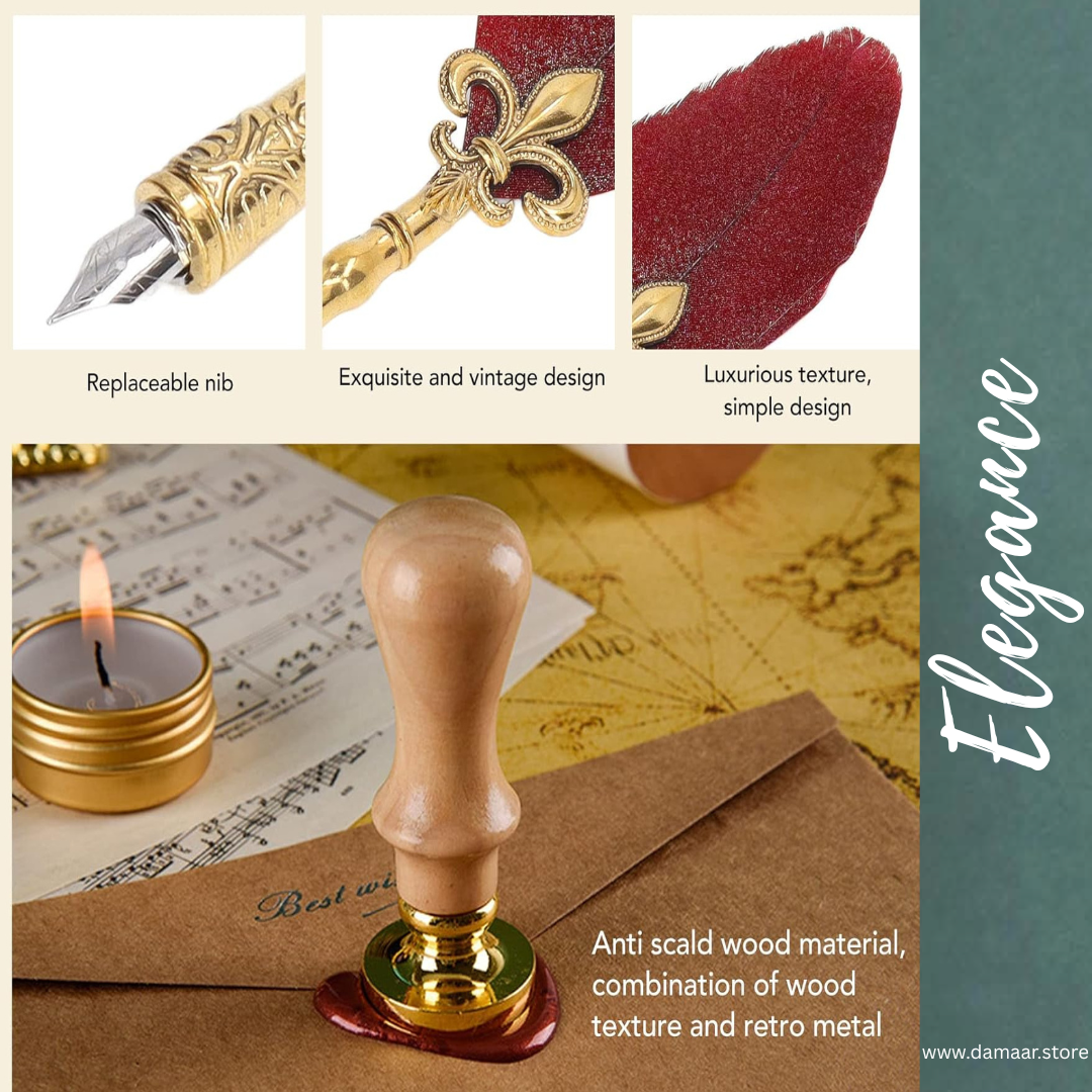 Quill Calligraphy Pen Set | 5 Replacement Nibs | Premium Gift Set | Art