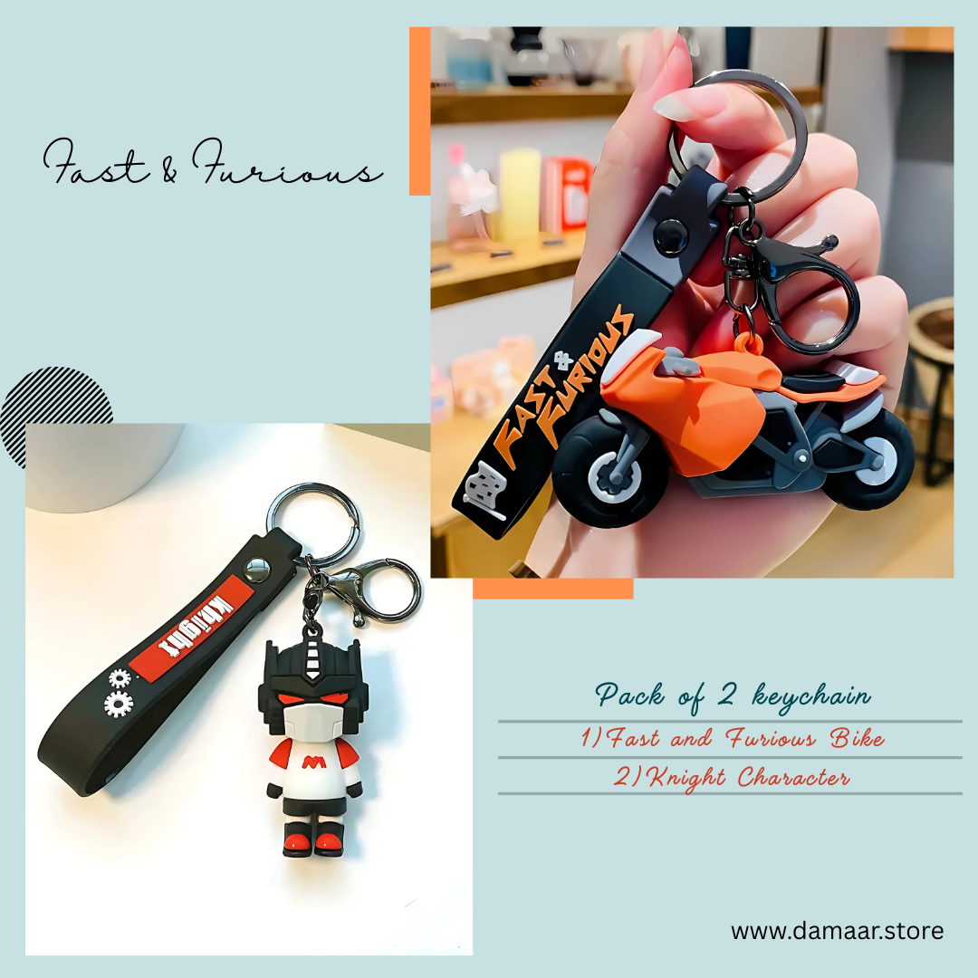 Fast & Furious Bike Keychain | Soft Rubber | Premium Quality | Fits every style