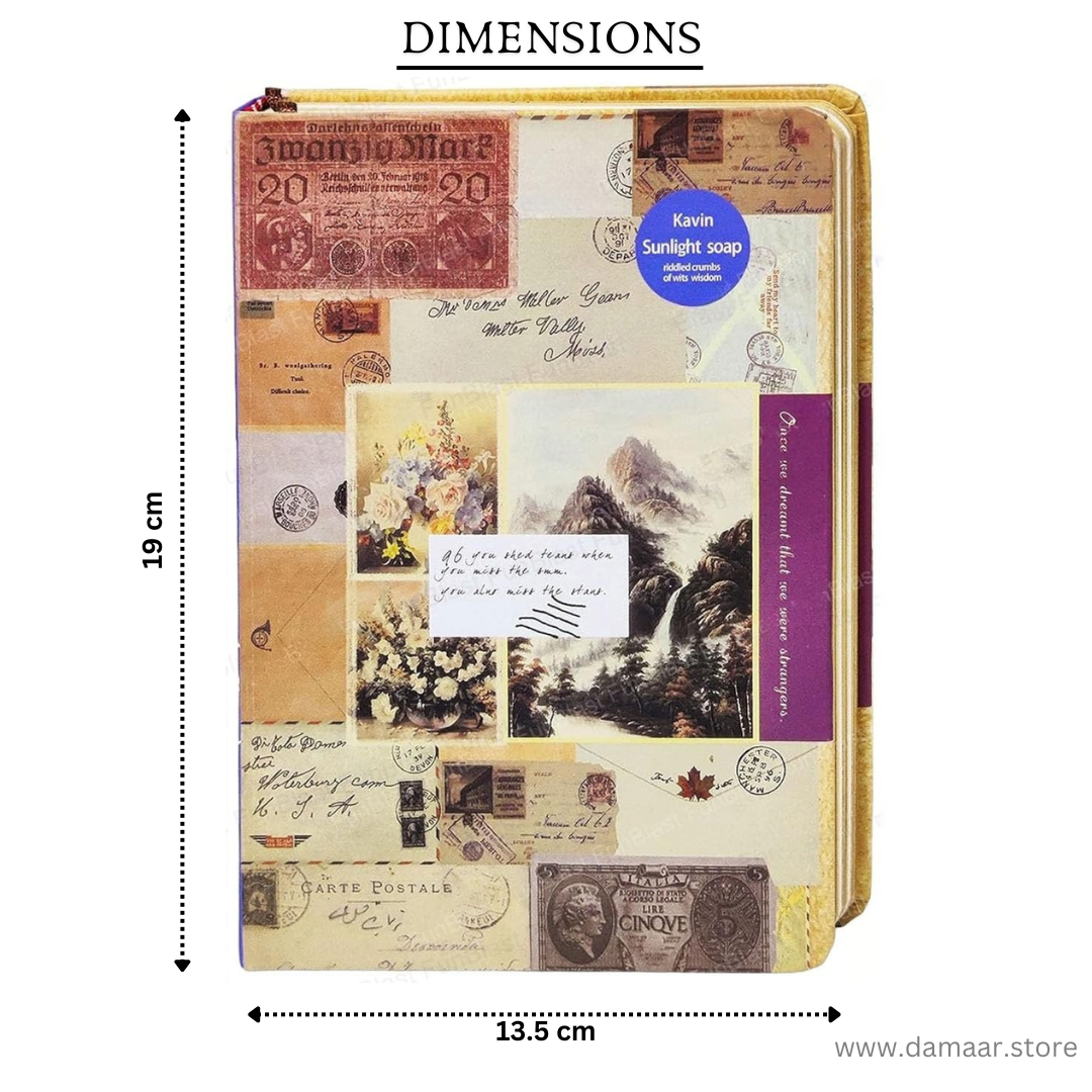 Vintage Journal Diary | 88 Thick Pages | Perfect for Personal, Home and Office Use