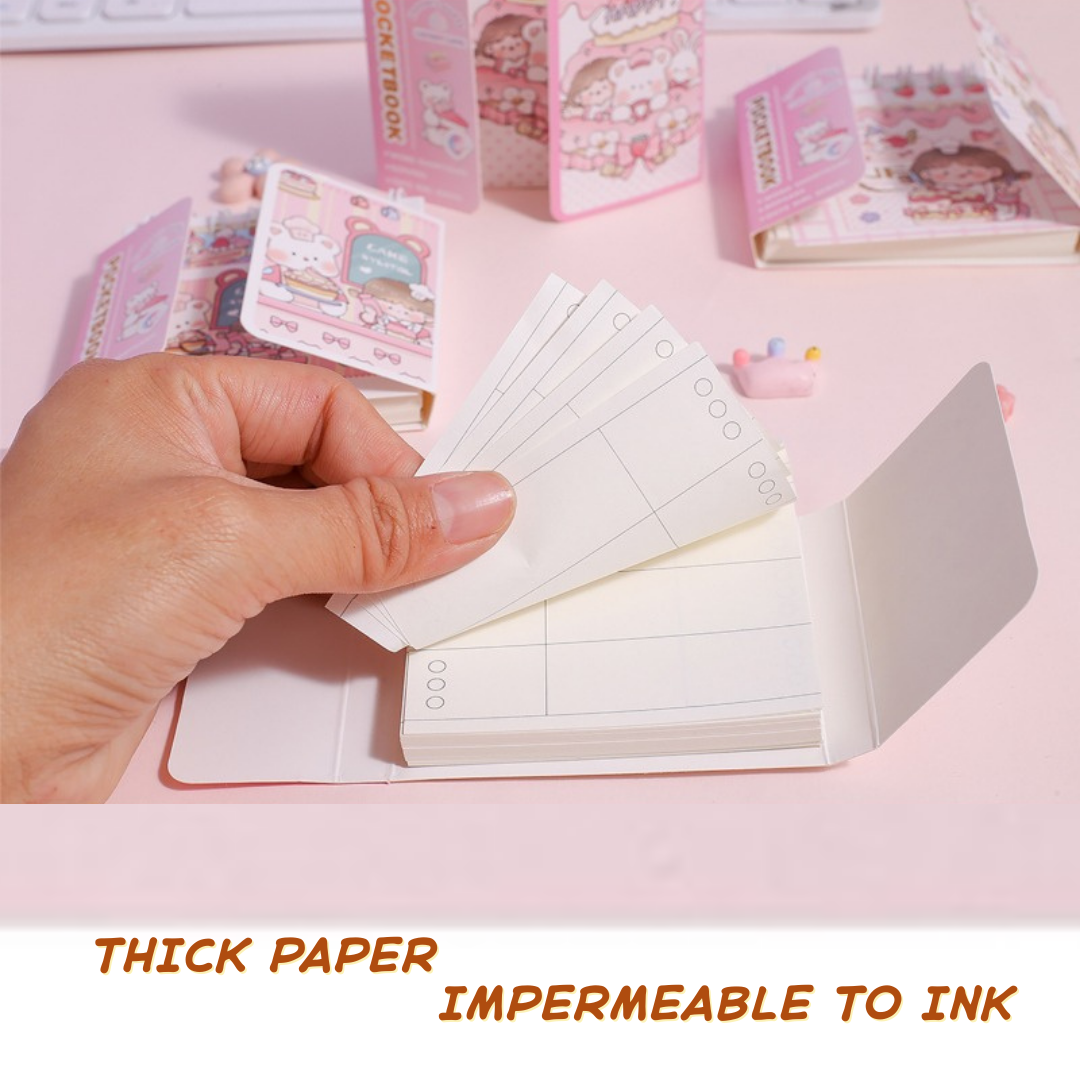 Dessert Puffs Mini Notebook | Pocket Size | Soft Colour | Beautiful Design | Thick Quality Paper