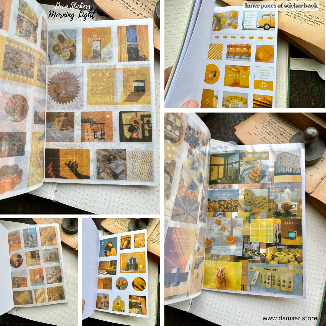 Decorative Stickers Book - 5 Set of Different Theme | 20 Sheet Book| Variety of Designs