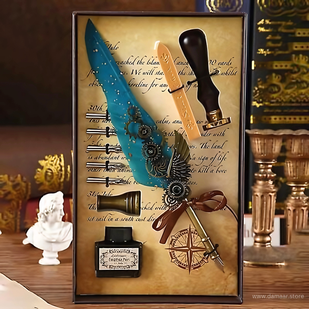 Calligraphy Pen Set | Writing Luxury | Vintage Style | Feather Pen Style