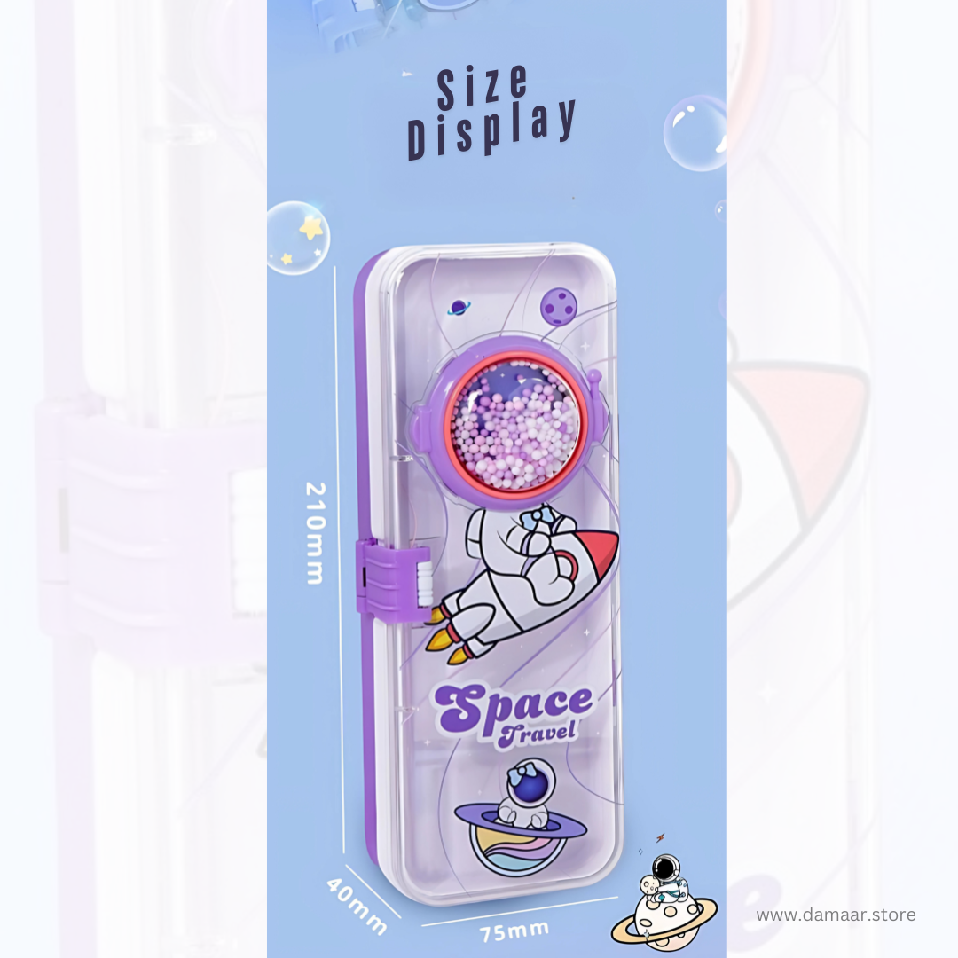 Space Pencilbox | Double Storage | Large Capacity | Attractive Colour Pencil Case