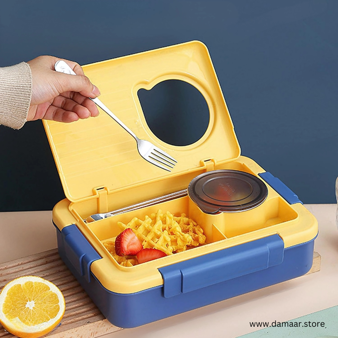 Double Treat Lunch Box | High-Grade Stainless Steel | Leak-Proof