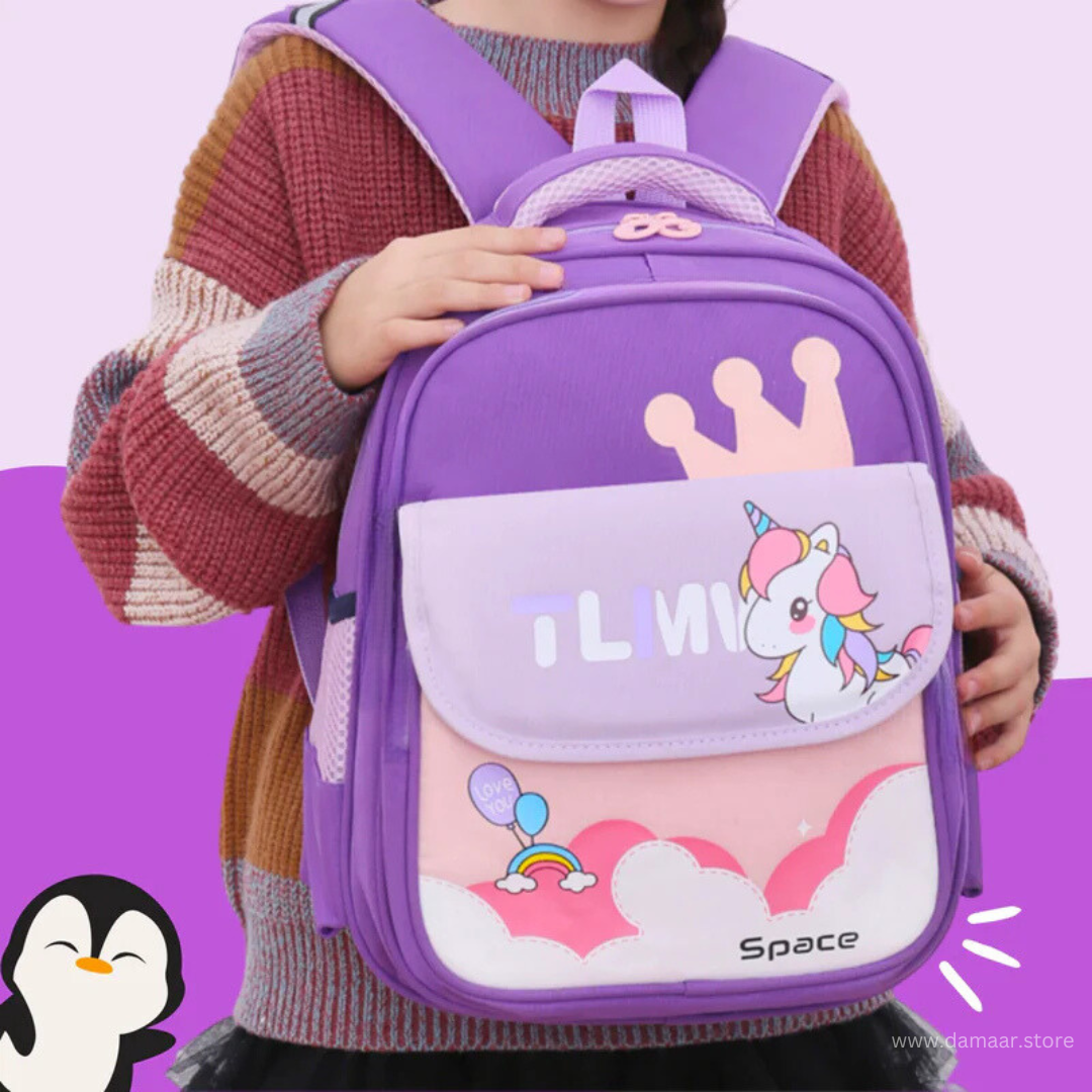 School Bag | Cartoon Style Space Backpack | Durable