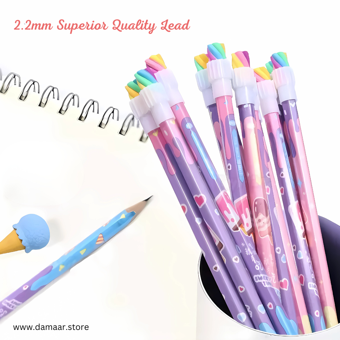 Ice Cream Theme Pencil | Smooth Writing | High Quality Graphite Pencil | Stationery