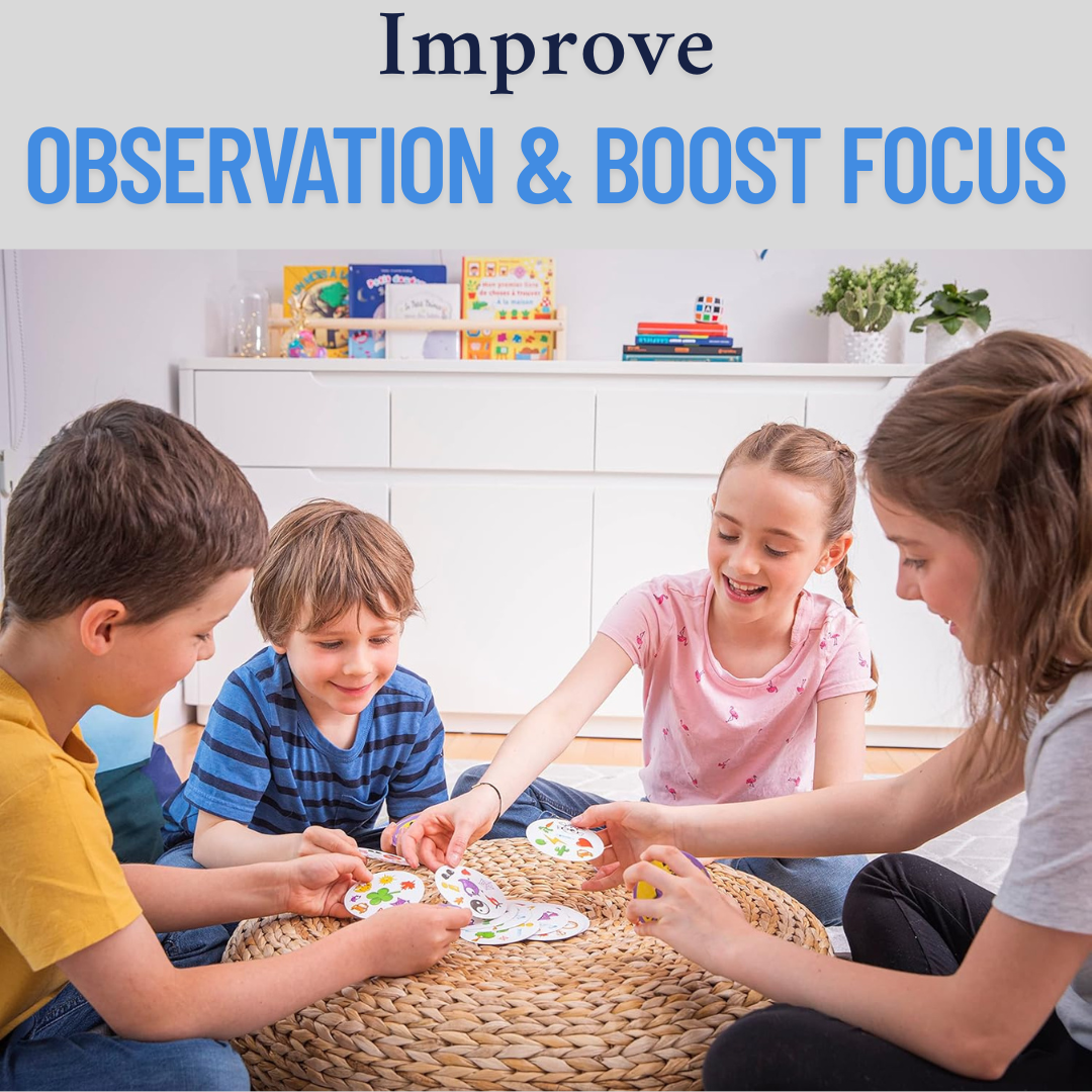 Dobble Game-Spot it | 5 Quick Party Games | Improve Observation | 2 to 8 Players | Fun for Family&Friends