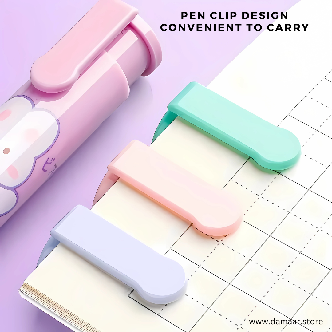 Pen Style Eraser | Convenient to Carry | Smooth Erasing | Pack of Two different design