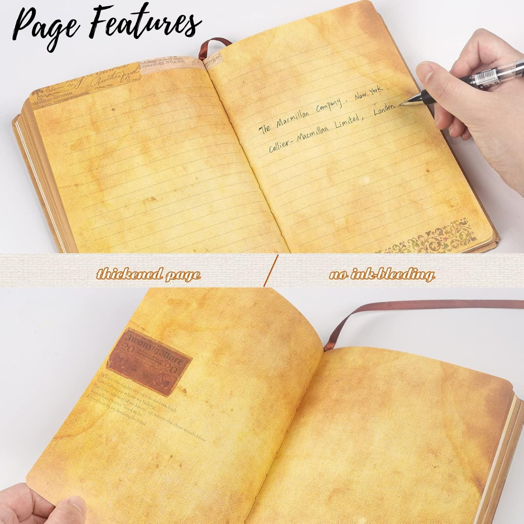 Vintage Journal Diary | 88 Thick Pages | Perfect for Personal, Home and Office Use