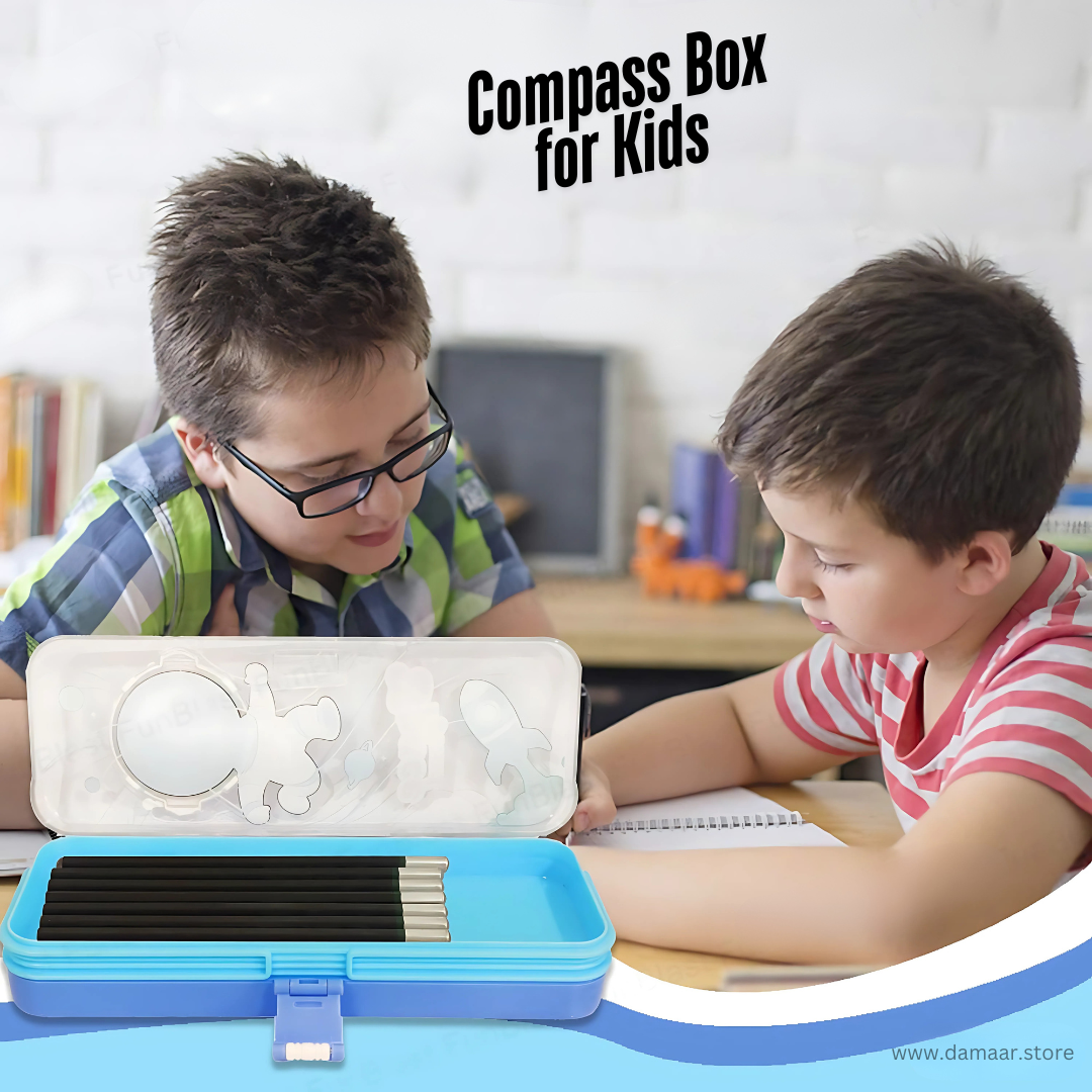 Space Pencilbox | Double Storage | Large Capacity | Attractive Colour Pencil Case