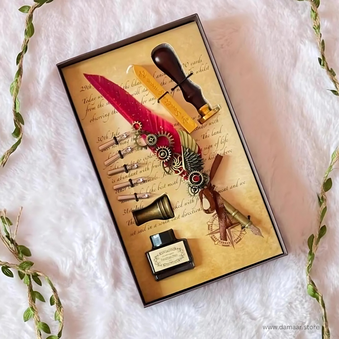 Calligraphy Pen Set | Writing Luxury | Vintage Style | Feather Pen Style